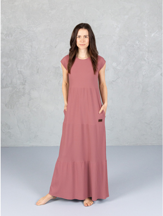 IceDress Drexiss šaty SOFIE SILK MAXI OLD PINK