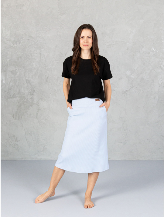IceDress Drexiss sukně CALLA MIDI LIGHT BLUE