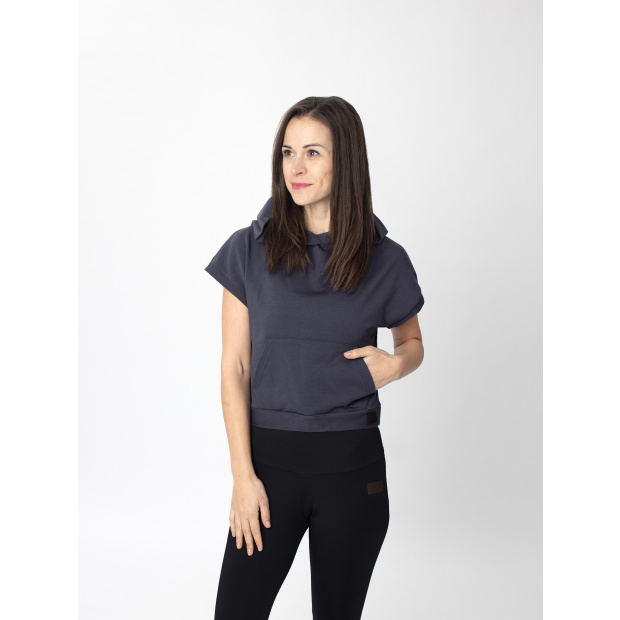  IceDress Drexiss dámská crop top mikina YAYA - ANTRACIT