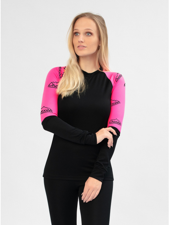 IceDress Drexiss funkční termoprádlo TRIKO BLACKPINK dámské, dlouhý rukáv