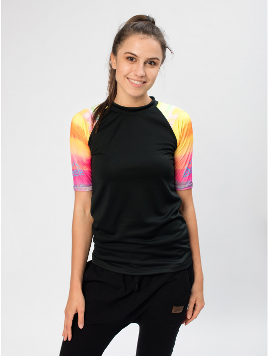 IceDress Drexiss dámské funkční CoolMax tričko RAINBOW krátký rukáv