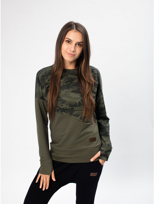 IceDress Drexiss dámská mikina BELLA ARMY/DARK KHAKI