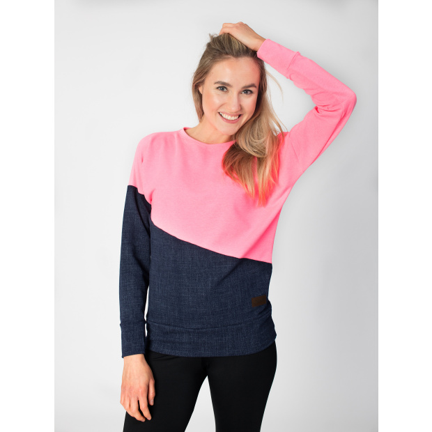  IceDress Drexiss dámská mikina BELLA NEON PINK/JEANS